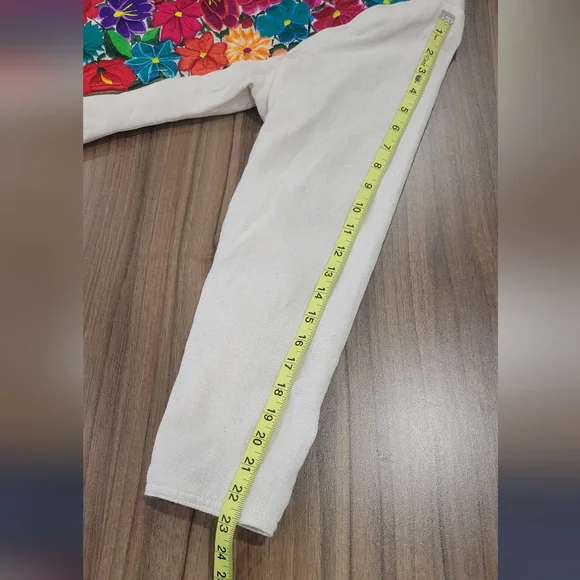 Floral Artisanal Colorful Handmade Embroidered Mayan Crop Jacket Size XL - Picture 7 of 13